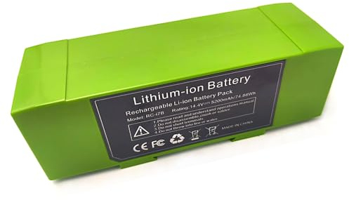 Batteria per iRobot i7 i7+ i8 e5 e6 i3 i3+ i4 i4+ robot roomba e serie e5 5150 e55150 i3 Plus 3150 3158 i7 i7 Plus 7150 7156 7158 i8 + 8550. 14,4 V, 5200 mAh