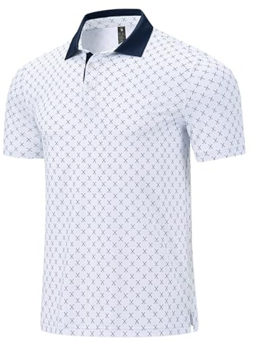 Rdruko Golf Poloshirt Herren Kurzarm Polohemd Golfshirt Casual Polo Shirt | Atmungsaktiv Sport T-Shirts Männer Gemustert Polos Leicht Stretch Schnelltrocknend Sommer Freizeit für Golf Tennis Business