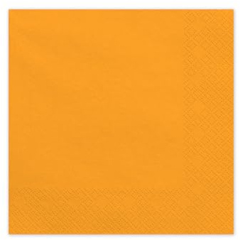 Servietten Uni 20Stk./33x33cm | Orange