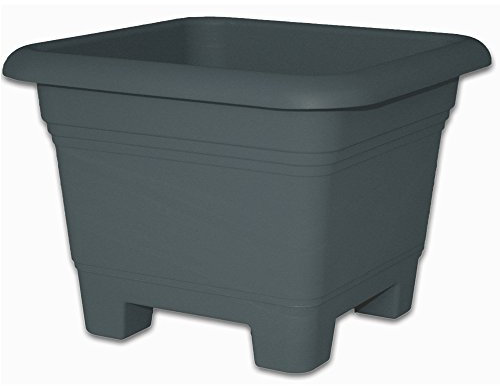 Prosperplast Pot de fleurs carré XXL résistant au gel Anthracite 40 cm