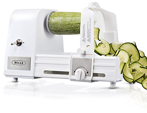 BELLA 14641 4-in-1 Electric Spiralizer with Recipe Book, White