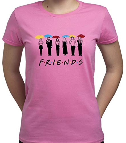 EUGINE DREAM Friends Umbrellas Friends TV Series T-Shirt Donna Rosa S