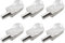 sourcing map Shelf Support Pegs Glass Clamp Bracket Zinc Alloy Nail with Suction Cup with 5mm Dia Pin, 10pcs