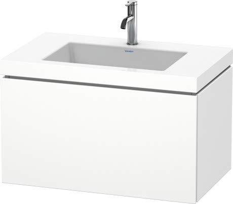 Duravit Duravit Waschtischunterbau L-CUBE mit Waschtisch Vero Air, 500 x 800 x 480 mm ohne Hahnloch weiß matt