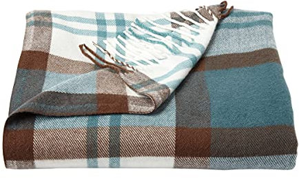 Lavish Home Collection Übergroße Vintage Look gewebte Acryl Kaschmir Feel Plaid Überwurf - atmungsaktiv und maschinenwaschbar Bristol Plaid