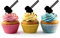 Thor's Hammer Mjolnir Silhouette Acryl Cupcake Toppers 12 Stück
