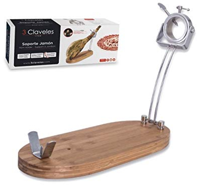Hidalgo Soporte Jamonero 3 Claveles para Cortar Jamon o Paleta,abatible con Cabezal Giratorio