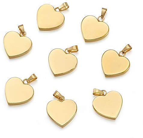 PandaHall Stempelanhänger aus Edelstahl, blanko