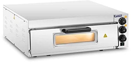 Royal Catering Forno Per Pizza Elettrico Professionale Porta In Vetro RCPO-2000-60-1 (1 camera, Ø 60 cm, Porta in vetro)
