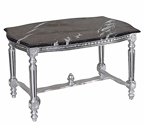 Sofatisch Marmorplatte Tisch Barock Silber Couchtisch Antik Wohnzimmertisch cat201 Palazzo Exklusiv