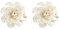 FJYDBTWJ Damenohrringe Koreanisches Design Perlenohrringe handgemachte Elegante Persönlichkeit Blumen Acrylblüten große Mode Damen Accessoires Schmuck/A / 1 Pair