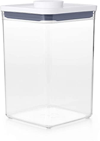 OXO Good Grips POP-Behälter, quadratisch, luftdicht, 4er-Pack, für Mehl und mehr, 16,5 x 16,5 x 24,1 cm
