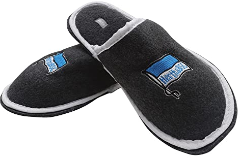 Hertha BSC Berlin Pantoffeln - Logo - grau Filzpantoffel Hausschuhe - Plus Lesezeichen I Love Berlin Größe 41/42