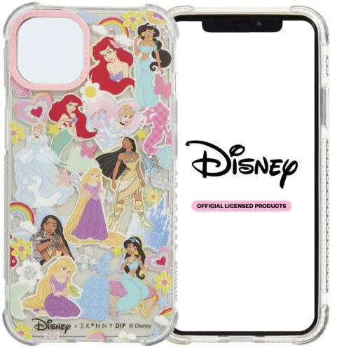 Skinnydip Disney for iPhone 12 Pro Max Case - Princess Sticker Protective Shockproof Cover, Cinderella, Beauty and the Beast, Slim & Lightweight, Cute Case for Girls Compatible with iPhone