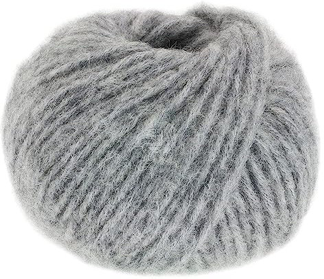LANA GROSSA Ecopuno Chunky | Superleichtes, flauschiges Effektgarn mit Baby Alpaka | Handstrickgarn aus 33% Schurwolle (Merino) & 19% Alpaka | 50g Wolle zum Stricken & Häkeln | 70m Garn FB 125