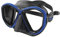SEAC Unisex-Adult Symbol Made in Italy Zweiglas-Tauchmaske mit Einer 3D-Schnalle direkt am Maskenkörper, schwarz/blau, Standard