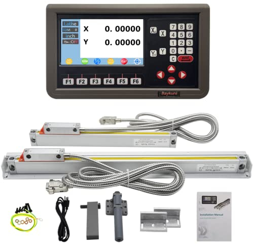 2 Stück Linearwaage 130 mm - 1020 mm Reiselänge 2-Achsen-Display DRO Digital Readout für Drehmaschine