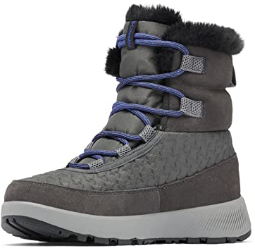 Columbia Damen Slopeside Peak Luxe Wanderschuh, Shark/Clematis Blue, 41 EU