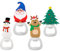 Operitacx 4 Pezzi Apribottiglie a Tema Natalizio Apribottiglie per Cartoni Animati Apribottiglie per Birra Regali per Feste per La Festa di Natale (+ Babbo Natale + Albero di Natale +