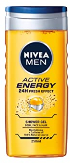 Nivea Gel douche 250 ml pour homme Active Energy (lot de 3)