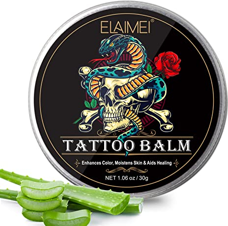 Tattoo Pflege Butter Tattoopflege Creme Tägliche Pflege & Aftercare für Alt Neu Tattoo Moisturizer Brightener, Verstärkt Tattoo Farben, Fördert die Heilung, Natural Vegan Tattoo Creme