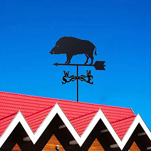 Wetterfahne Wildschwein-Form Montagehalterung, Wildschwein-Form Windfahne Messwerkzeug, Windrichtungsanzeige, für Außenhalterung Dekor Handwerk Wetterfahnen