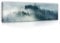 WallArena - Leinwand Bilder - Wald im Nebel Natur Landschaft - 145x45 cm Leinwandbilder - Bild auf leinwand - Wandbild XXL groß Wandbilder für Wohnzimmer Schlafzimmer Wohnzimmerbilder Modern
