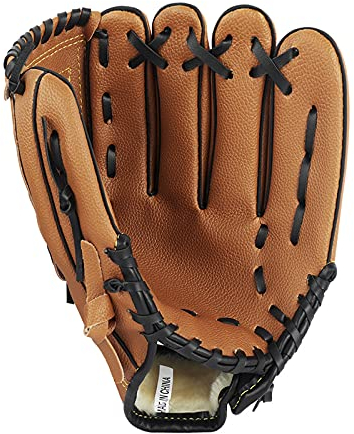 YJZQ Baseball Handschuhe Softball-Handschuh PU Leder Softballhandschuhe Sport Outdoor verdickender Krug Baseball Glove linken SportGlove für Erwachsene und Jugendliche