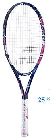 Babolat, Tennisracket Modell B Fly, Größe 23, Blau/Rosa, Inklusive Schutzhülle, Leicht und Handlich, Ideal für Anfänger, Integrierte Lernhilfen, Geeignet für Spieler von 125 bis 135 cm