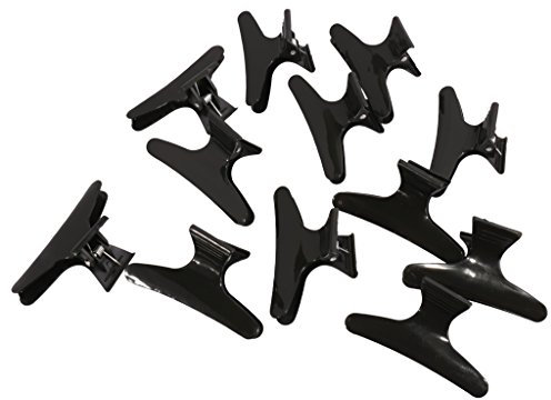 Pinze per capelli a forma di farfalla, 12 pezzi, colore nero