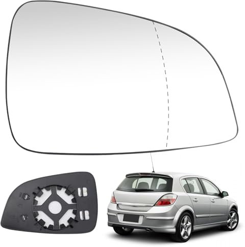 Spiegelglas Ersatz für Opel Astra H/GTC 2009-2013, Außenspiegel Glas Asphärisch, Außenspiegel Verstellbar Geeignet, Umkehrlinse Rückfahrglas Spiegel (Rechts)