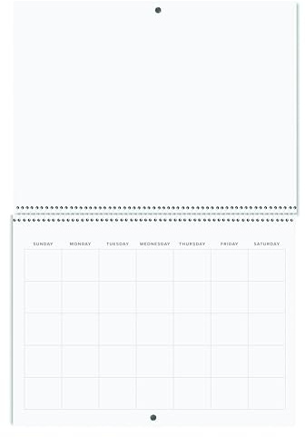 Reskid Blank Scrapbook Wall Calendar - 2-Pack - 80lb Cardstock - Undated, 12 x 9 Closed, 18 Open Size, Large Bookstore-Quality, Spiral-Bound Hanging Monthly Calendar for Kitchen & Office - Premium