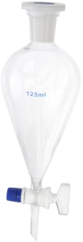 Gatuida Embudo De Separación De Vidrio Con Forma De Embudo De 125 Ml Para Destilación Química.