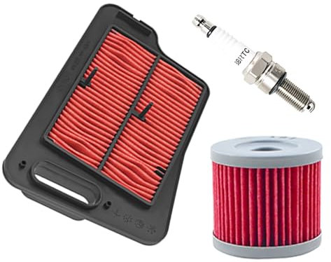 AHL Filtro Aria 13781-05H00-000 & Filtro Olio & Candela di accensione Compatibile con SUZUKI AN400 BURGMAN 2007-2015