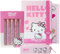 Get Trend Hello Kitty Sanrio Schreibwaren Set mit Notizbuch A5 Blanko Kugelschreiber Federmäppchen Sticker Schule Zubehör Anime Geschenk (Rosa Hello Kitty)