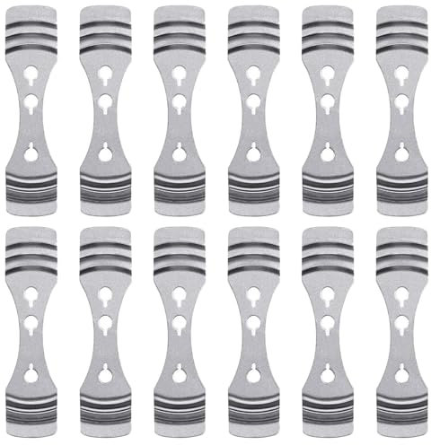 JCKD 12 Stück Kerzendochthalter, Metall-Kerzendochthalter, 3-Loch-Kerzendocht-Zentriervorrichtung, Dochtbefestigungshalterung, Zubehör herstellen, 10x2,5 cm, für DIY-Kerzenherstellung Basteln