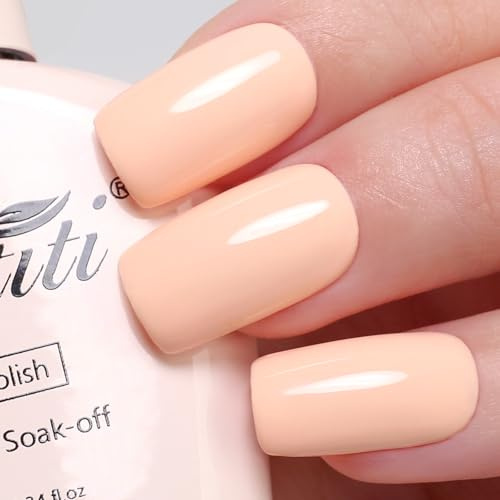 Imtiti Gel Nail Polish 10ML Nude Beige Color Soak Off UV LED Gel Polish Skin Tone Soft Nude Pink Neutral Shade Long Lasting 28+ Days High Gloss Salon Nail Art Lacquer for Women Girls Gift 0.34 fl oz