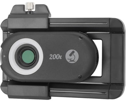 200 -fache Telefon -Mikroskop -Objektiv, Taschen -Digitalmikroskop mit LED -Licht und CPL -Filter, Universal Clip für 71 Bis 105 Mm die Meisten Smartphones