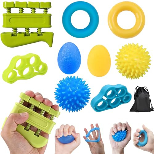 Mockotta Fingertrainer Handtrainer Ball Set,Handtrainer Fingertrainer,Fingerkrafttrainer,FingertrainerHandtrainer Ball Weich,Griffkraft Trainer,Arthrose Training,Lindert Stress