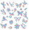 38 Stück Sonnenfänger Sticker, Fensteraufkleber Vogelschutz, Regenbogen Fensterfolie Regenbogeneffekt, Fenstersticker Prisma, Regenbogen Sticker Fenster, Sonnenfänger Aufkleber, Für Zuhause, Geschäfte