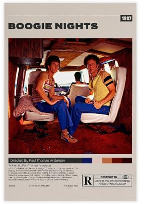 GJHTQLP Boogie Nights Poster, Filmposter, Leinwand, Poster, Schlafzimmer-Dekoration, 50 x 75 cm