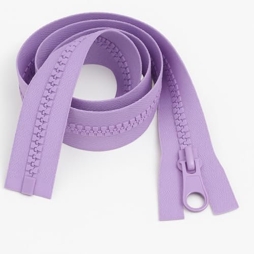 Lilac 14 (36cm) Heavy-Duty Chunky Zip – Separating Style, Strong #5 Teeth, Perfect for Handmade Bags & Accessories by Giddy Square