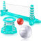 Ensemble de Volleyball de Piscine Gonflable, 114x28x35 Pool Volleyball Net ＆ 27x23 Basketball Hoop, PVC Floating Summer Pool Games pour Les Enfants et Les Adultes
