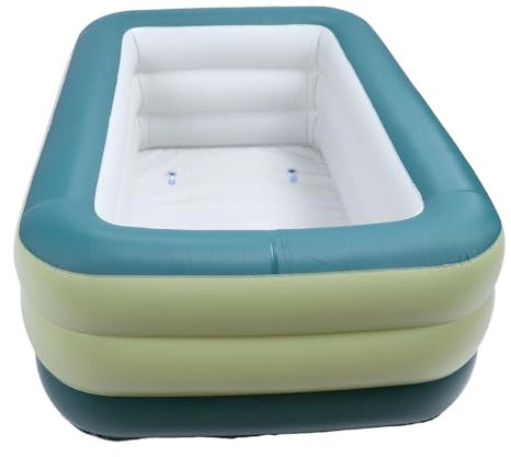 Acouto Piscine Gonflable épaissie de PVC Premium, Piscine Pliable Souffle pour Les Enfants, Les Tout-Petits et Les Adultes, l'été, Le Plein Air, Le Jardin, la Cour Arrière (184L)