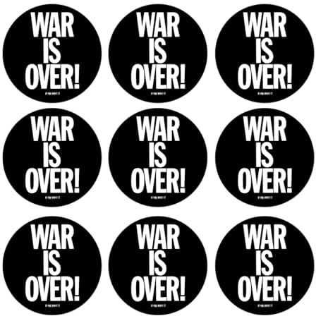 Sammys Shirt Store 24 Stück Aufkleber 4cm rund War is Over if You Want Peace Sticker Sparpack gut haftend Aktiv Werden 5 cm