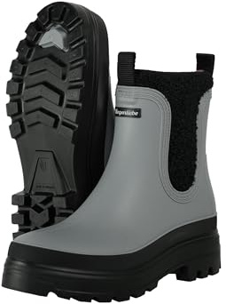 Regenliebe Damen Regenstiefel Wölkchen Halbschaft Gummistiefel Feel Good wärmend gefüttert