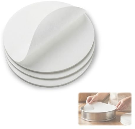 Nevoluxer 500 Unidades Papel de Pergamino Redondo 13 cm, Antiadherente Papel de Horno para Freidora de Aire, Hamburguesas y Parrillas - Papel Air Fryer Desechable