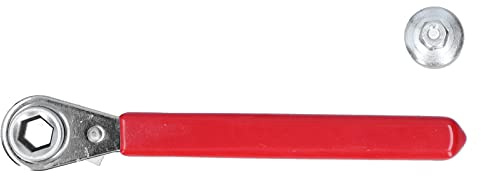 Aumotop 10mm Ratchet Wrench with 5/16in Ratchet Heads, Conveniently Access Hard-to- Batteries, Suitable for RVs, Sports Cars, and Collector's Cars. Portable and Lightweight Hand Tool - Metal/1/2in
