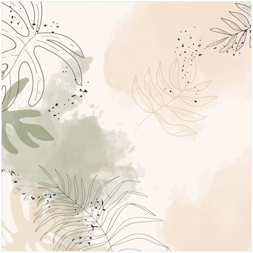 Wallario Memoboard aus Glas mit Motiv, Magnet-Tafel in 50 x 50 cm in Premium Qualität Botanisches Aquarell