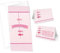 Logbuch-Verlag Karten Set - 10 Einladungskarten mit Kuvert + 25 Tischkarten rosa Fische - Tischdeko Taufe Kommunion Mädchen
